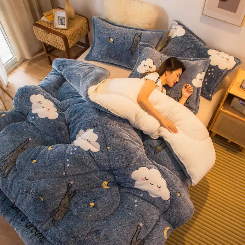 Factory-Customization-Edredones-Twin-Printed-Velvet-Comforter