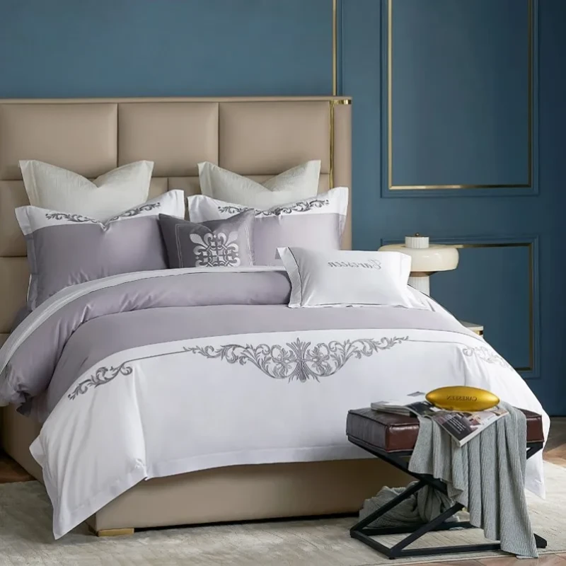Factory-Direct-100-Cotton-Air-Permeable-Embroidery-Design-Bed-Sheet-Duvet-Cover-Pillowcase-Set