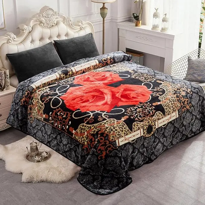 Factory-Direct-100-Polyester-Korean-Style-Raschel-Mink-Blanket-High-Strength-1-Ply-Woven-Throw-for-Winter-Bed-Portable