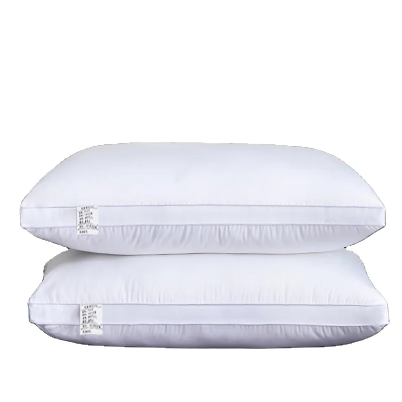 Factory-Direct-High-Quality-Solid-Hotel-Bed-Pillow-48x74cm-Breathable-Soft-Cotton-Cover-3D-Piped-Edge-Neck-Support-Minimalist