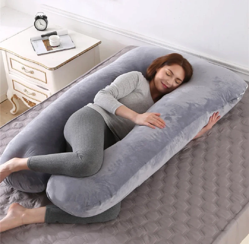 Factory-Direct-Sale-Contoured-U-Shape-Massage-Heated-Therapy-Maternity-Back-Support-Pregnancy-Pillow-for-Body