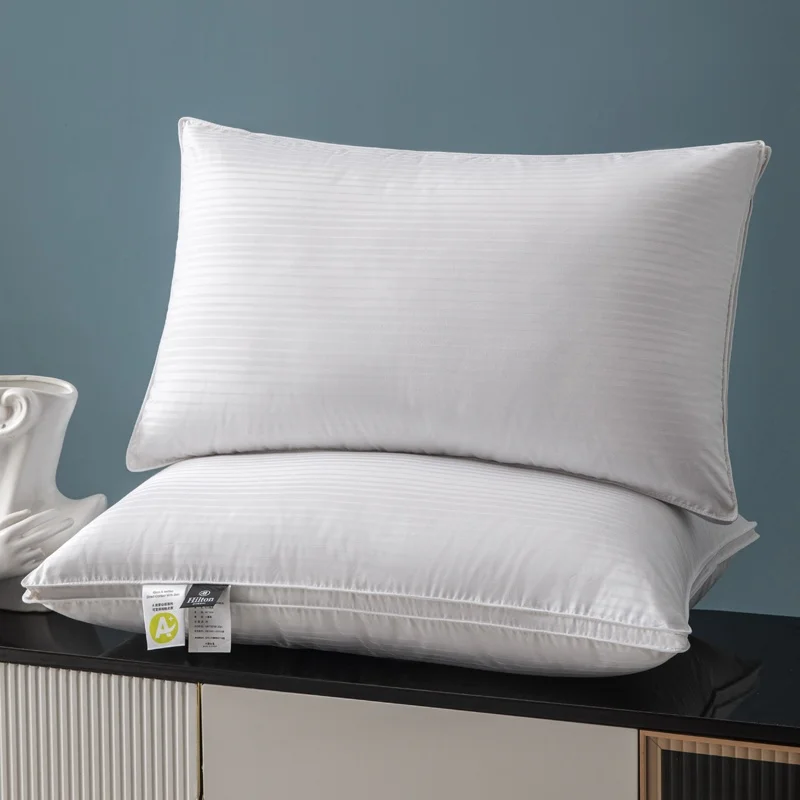 Factory-Direct-Sales-Customization-Modern-Quilted-Embroidery-Feather-Silk-Filling-Neck-Solid-Bed-Pillows