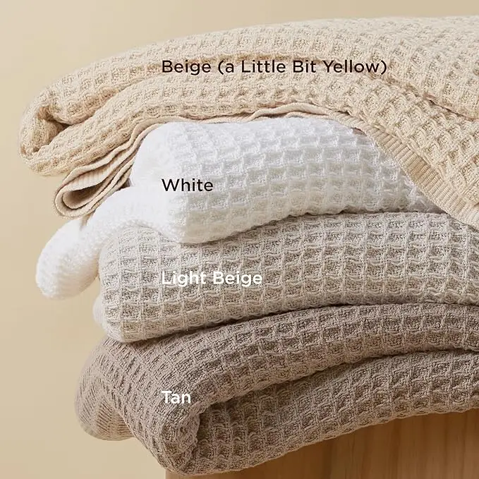 Factory-Direct-Skin-Friendly-Polyester-Waffle-Weave-Bed-Blanket-Custom-Design