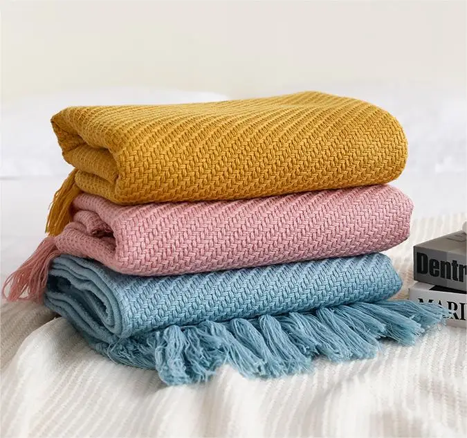 Factory-Direct-Soft-Comfortable-Knitted-Throw-Blanket-with-Tassels-Solid-Texture-Modern-Style-for-Sofa-Home-Decoration