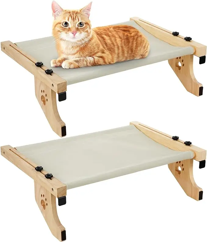 Factory-Direct-Spot-Indoor-Hanging-Cat-Bed-Rectangle-Shape-Wooden-Cat-Window-Perch-with-Hammock-for-Cats