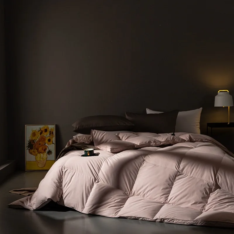 Factory-Direct-Supplier-Luxury-100-Goose-Duck-Down-White-Feather-Duvet-Insert-Set-Hotel-Comforters-Queen-King-Duck-Down-Quilt