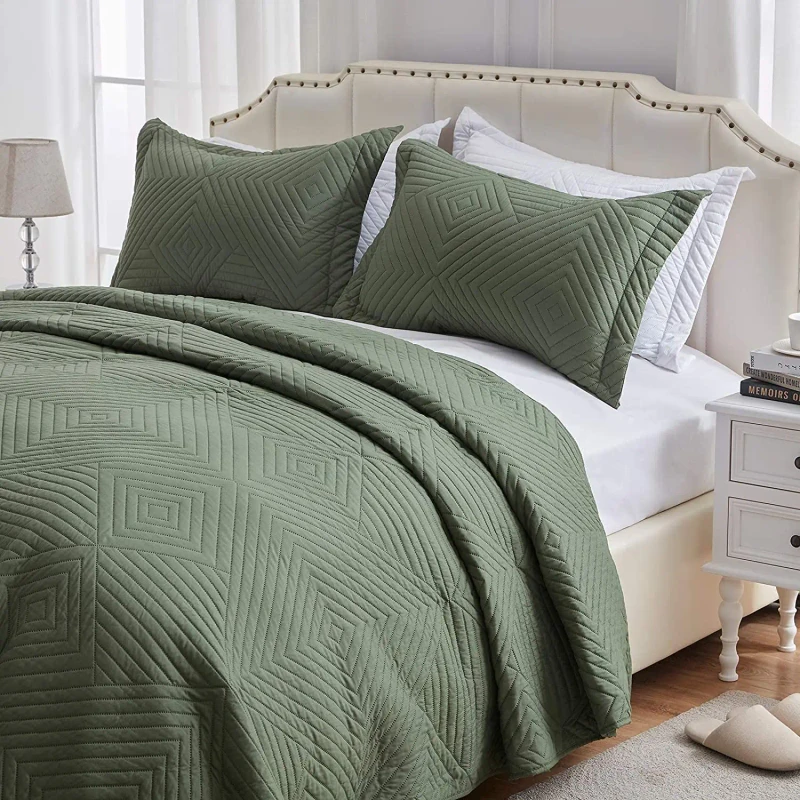 Factory-Hot-Sales-Quilt-Bedding-Sets-With-Pillow-Shams-Soft-Bedspread-Coverlet-Set