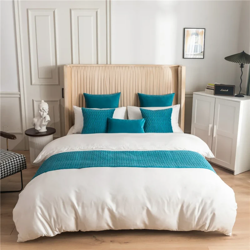 Factory-Hotel-Wedding-Room-Nature-Bed-Runner-Decorative-Plain-Simple-Direct-Scarf-Bedroom-2