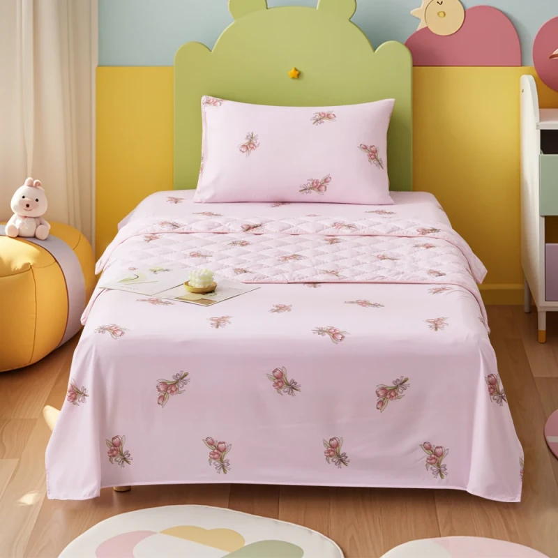 Factory-Kids-Bedding-Set-Twin-Comforter-and-Quilts-Sheets-for-Single-Bed-100-Polyester-Fabric-for-Girl