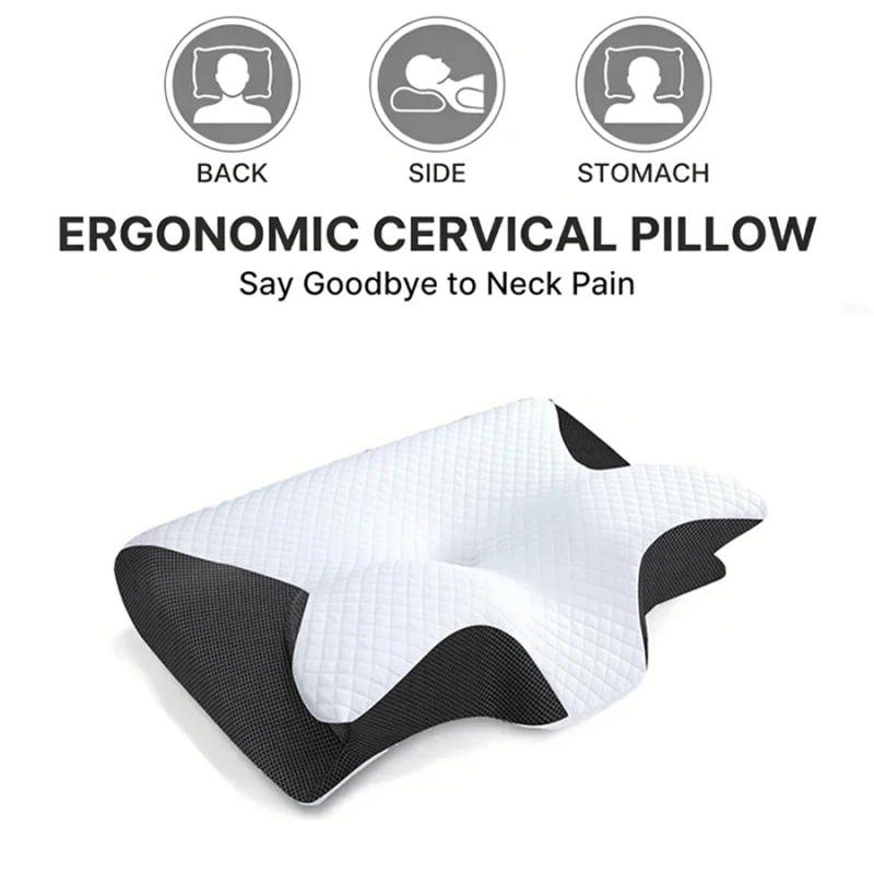 Factory-Manufacture-Custom-Logo-Orthopedic-Butterfly-Neck-Pillow-Oeko-Tex-Certified-Memory-Foam-Bed-Pillow