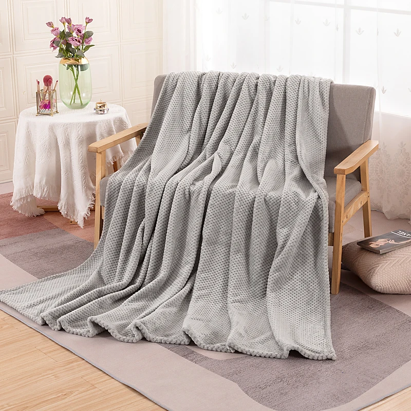 Factory-Microfiber-Throw-Fleece-Bed-Blanket-Solid-Color-Flannel-Blanket-Summer-Throw