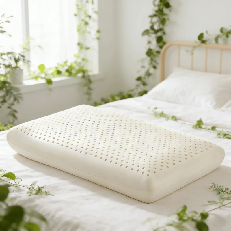 Factory-Modern-Wave-Striped-Polyester-Cotton-Cover-Customizable-Natural-Latex-Pillows-Cervical-Support-for