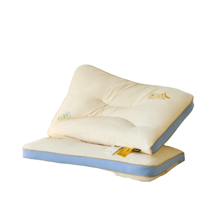 Factory-New-Natural-Latex-Neck-Support-Pillows-Ergonomic-Shaping-Breathable-Eco-friendly-Feather-Velvet-Filling
