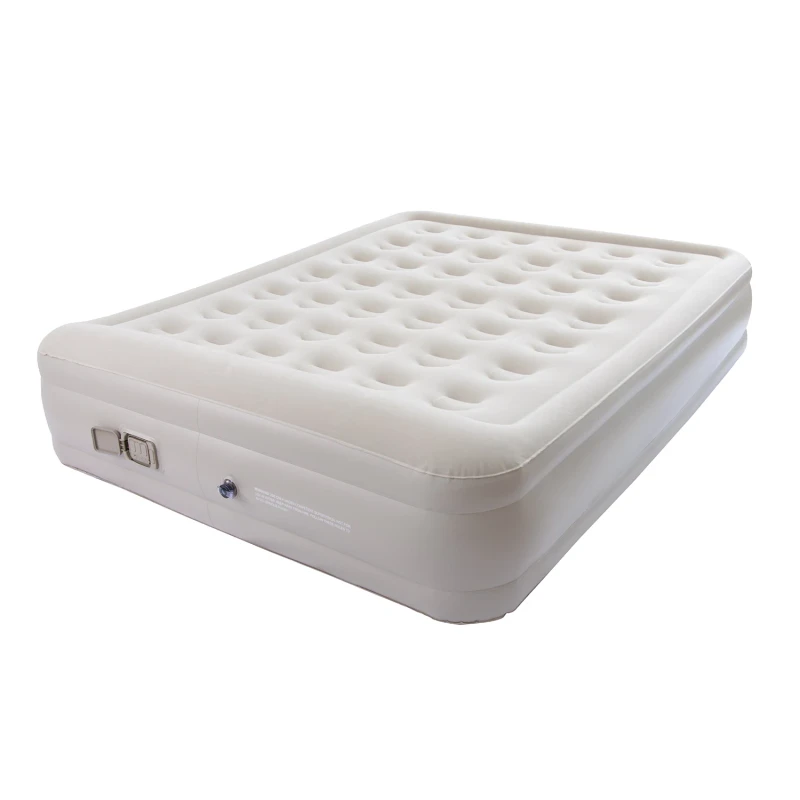 Factory-PVC-Flocking-Fabric-Independent-Air-Pump-Custom-Logo-Camp-Outdoor-Furniture-Bed-Mat-Air-Mattress