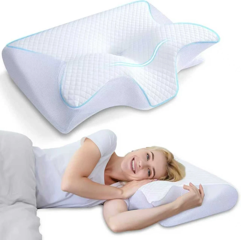 Factory-Price-Memory-Foam-Neck-Support-Pillow-Soft-Deep-Sleeping-Bed-Pillow-in-Butterfly-Design-for-Sleepers-Pillow-for-Bed