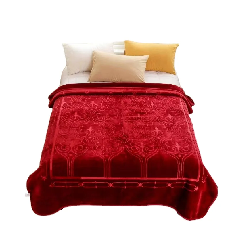 Factory-Sales-Embossed-Bed-Blanket-Winter-Heavy-Plush-Extra-Soft-Blanket