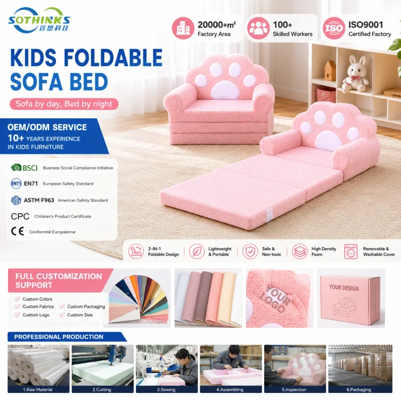 Factory-Sales-Multi-functional-2-in-1-Foldable-Sofa-Lazy-Couch-Plush-Floor-Seat-Convertible-Baby-Single-Children-Sofa-for-Kids