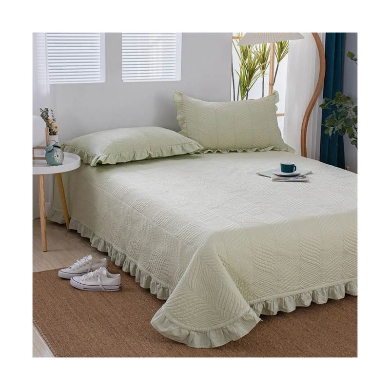 Factory-Solid-Color-India-Style-Lace-Bedspread-Popular-Bed-Skirt-Coverlet