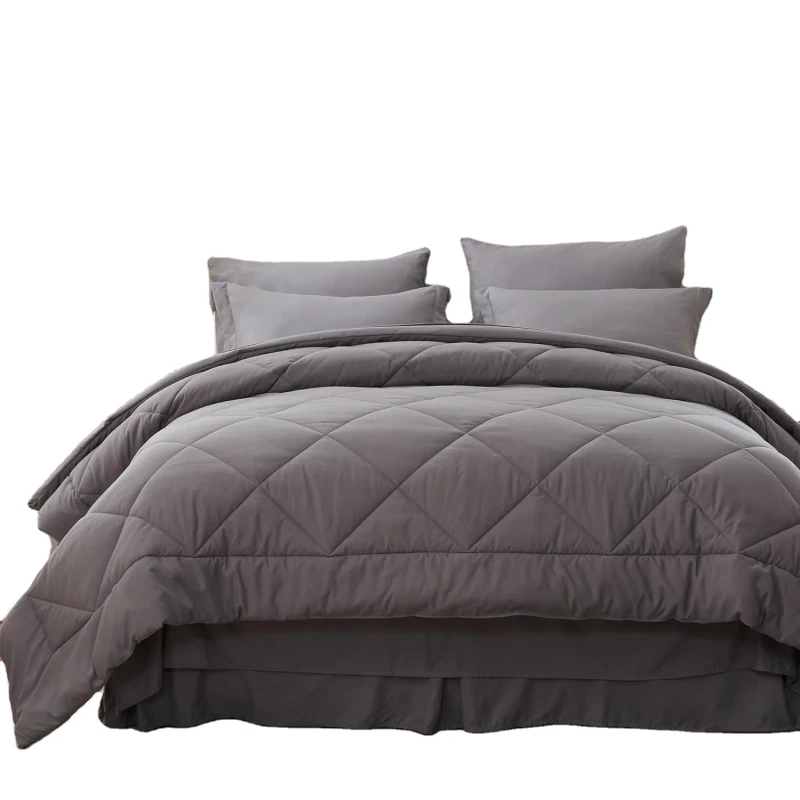 Factory-Supply-Anti-Static-Microfiber-Bed-Sheet-Pillowcase-Set-With-Comforter-Bedding-Sets