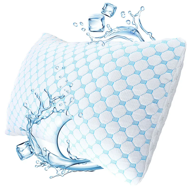 Factory-Supply-Memory-Foam-Fiber-Bed-Pillow-Bamboo-Neck-Pillow-Mesh-Cooling-PE-Fabric-Shredded-Shape-Plant-Christmas