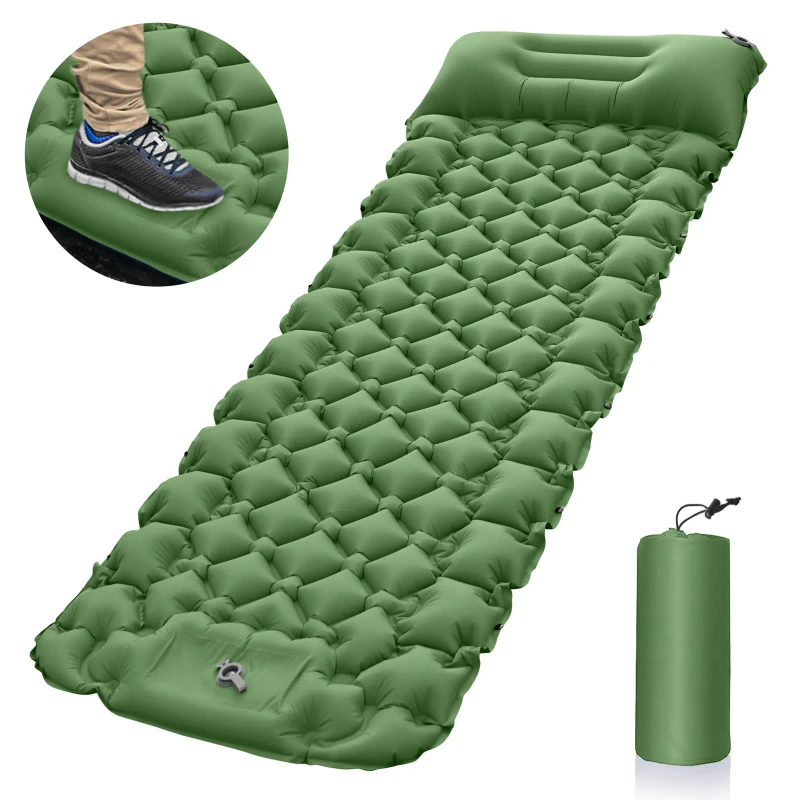 Factory-Supply-Self-inflating-8cm-Thickness-Hiking-Inflatable-Mattress-Camping-Bed-for-Travelling