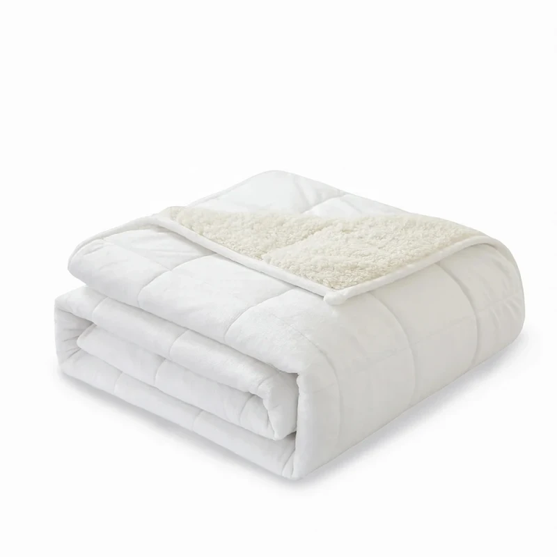 Factory-Supply-Super-Soft-Custom-Weighted-Sherpa-Blankets-Relieve-Anxiety-for-Adult