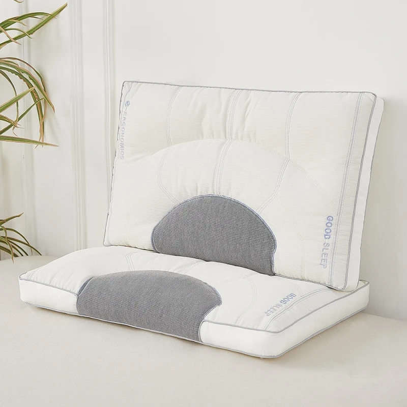 Factory-Supply-Zoned-Support-Neck-Pillow-Summer-Mesh-Breathable-Washable-Durable-100-Polyester-Ergonomic-Pillow-44-70cm