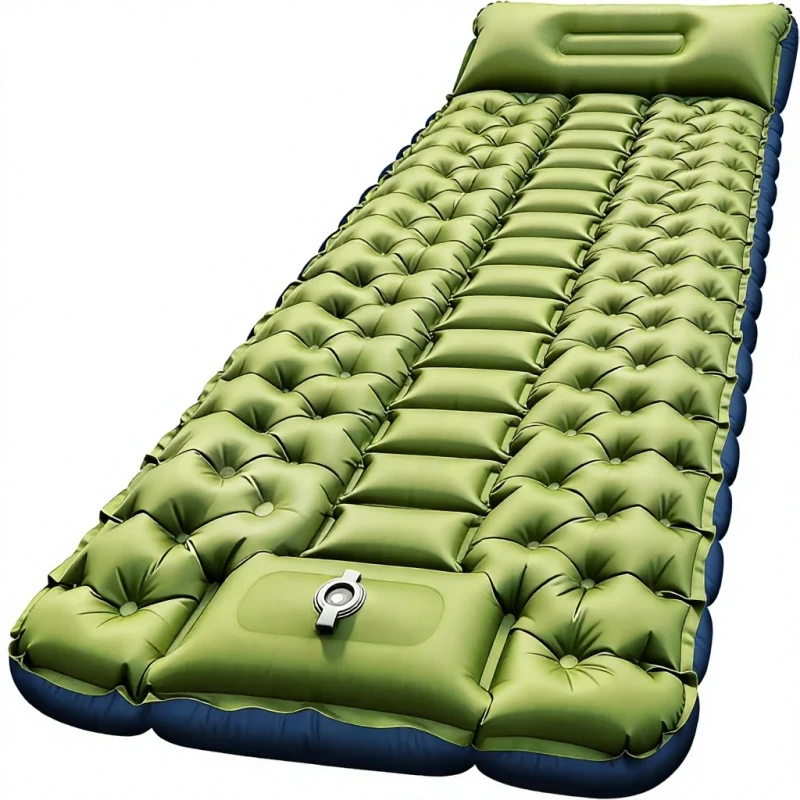 Factory-Ultralight-Inflatable-Camping-Sleeping-Pad-Mat-Built-in-Foot-Pump-Double-Sided-4.5in-Thickness-Compact-for-Backpacking