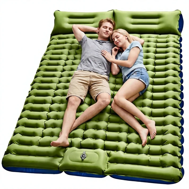Factory-Waterproof-Double-Sleeping-Pad-4-Extra-Thick-2-Person-Inflatable-Mattress-Built-in-Foot-Pump-Pillow-Compact-Camping
