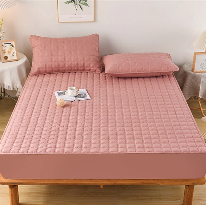 Factory-Waterproof-Mattress-Bed-Cover-Polyester-Mattress-Protector