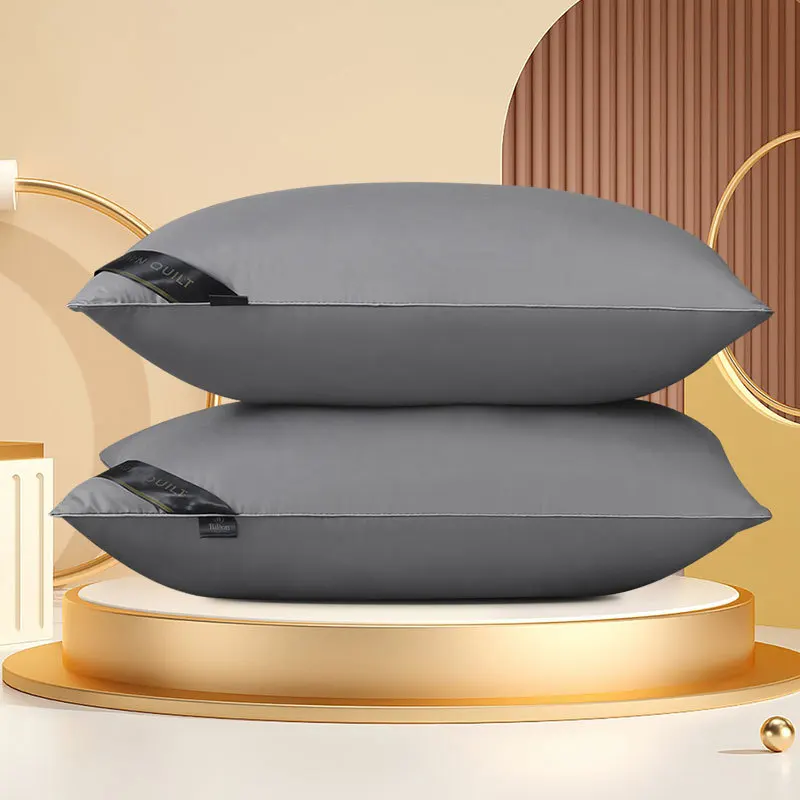 Factory-White-Linen-Solid-Polyester-Cotton-Filling-Luxury-Hotel-Pillow-Inserts