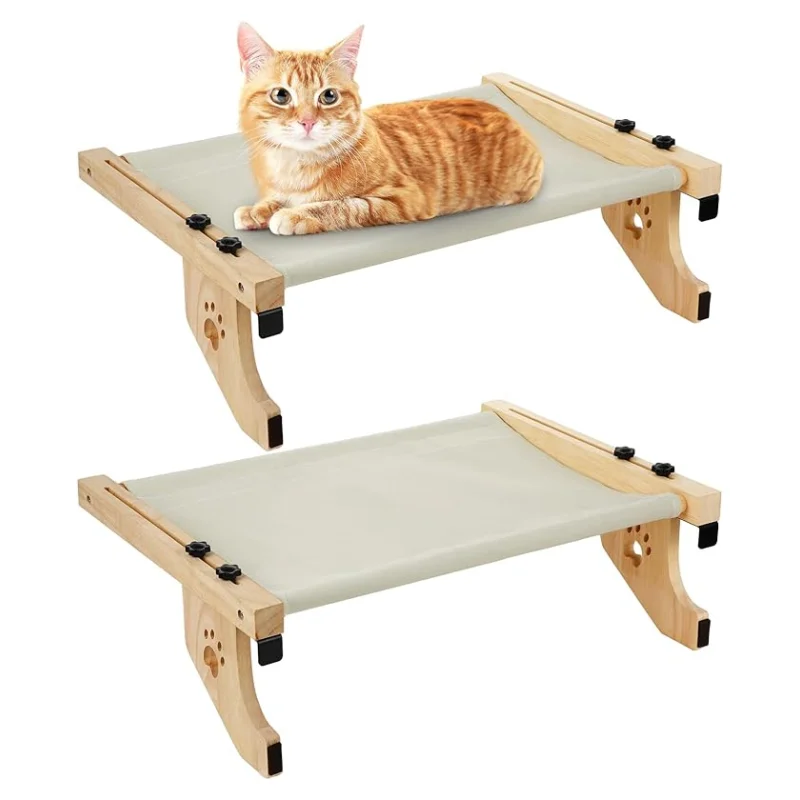 Factory-Wooden-Indoor-Cat-Bed-Hammock-for-Cozy-Window-Perches-for-Pets