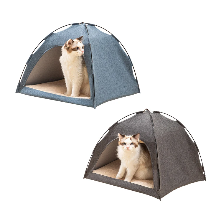 Famicheer-BSCI-Cat-Nest-Bed-House-Folding-Warm-Pet-Dog-Bed-Camping-Mesh-Tent-for-Pets-Opp-Bag-Print-Sustainable-Provide