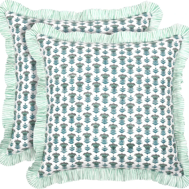 Farmhouse-Style-Pillowcases-Elegant-Country-Style-Vintage-Lace-Ruffles-Bedding-Pillow-Covers