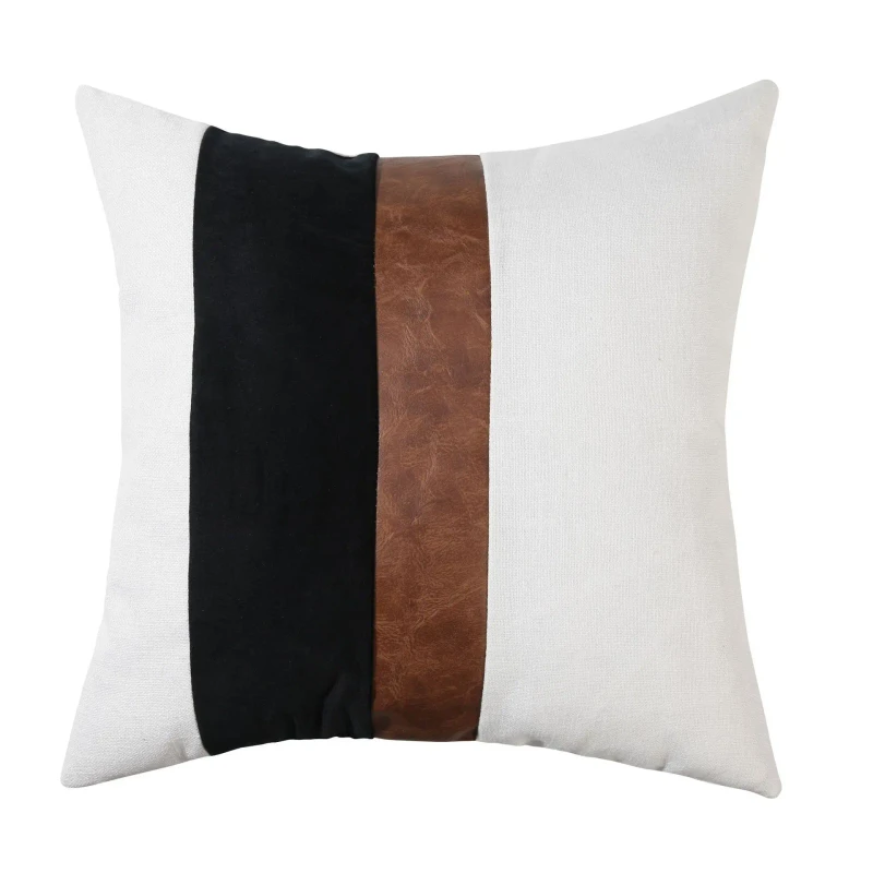 Faux-Leather-Linen-Velvet-Patchwork-Throw-Pillow-Covers-Modern-Farmhouse-Decorative-Accent-Cushion-Covers-for-Couch-Sofa-Bed