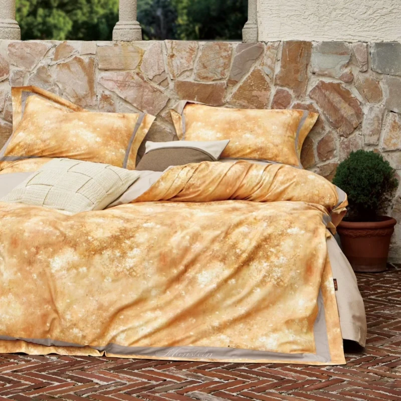 Finished-Bedding-Sets-Including-Bed-Sheets-Duvet-Covers-Pillowcases-Warm-Ginger-Cotton-Material-Brushed-Finish