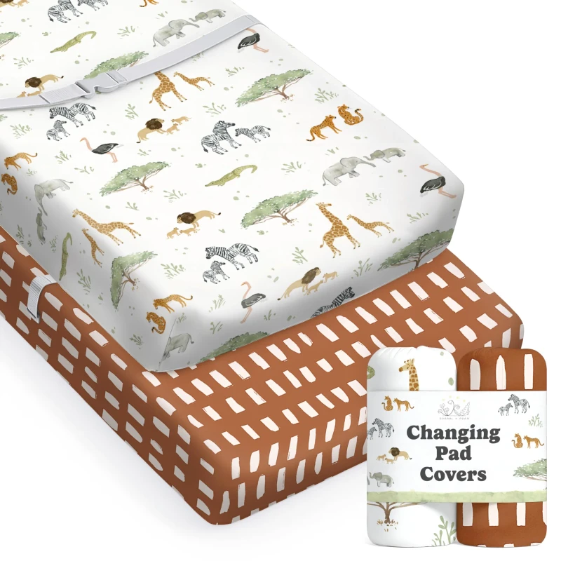 Fitted-Change-Table-Covers-Mats-Wild-Animals-Soft-Diaper-Changing-Pad-Sheets-for-32-16-Contoured-Pad