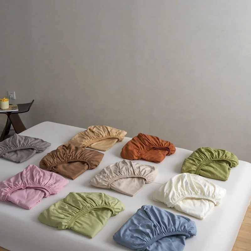 Fitted-and-Flat-Sheets-Twin-Size-Terry-Cotton-Mattress-Cover-Fitted-Sheet