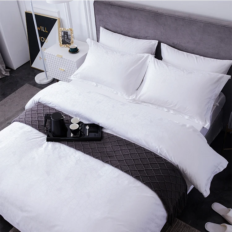 Five-Star-Hotel-Pure-Cotton-Four-Piece-White-King-Size-Hotel-Bed-Linens-Bedding-Set