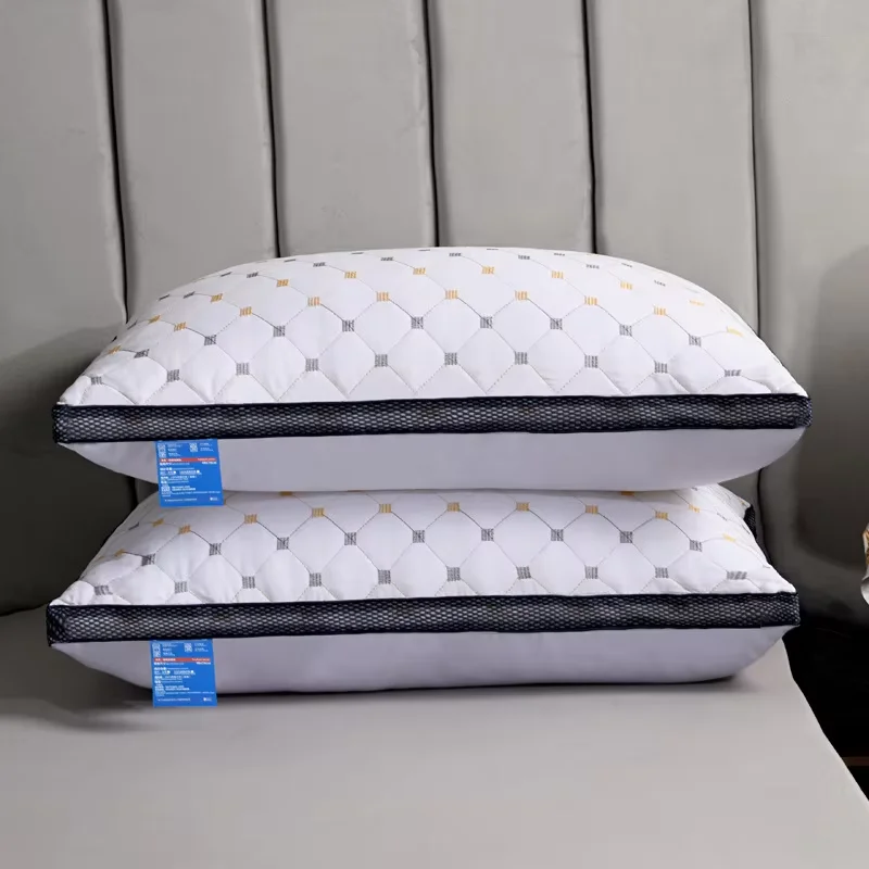 Five-Star-Hotel-Quality-Queen-Size-Pillow-Washable-Bed-Neck-Pillows-Solid-Rectangle-Pattern-for-Comfortable-Sleep