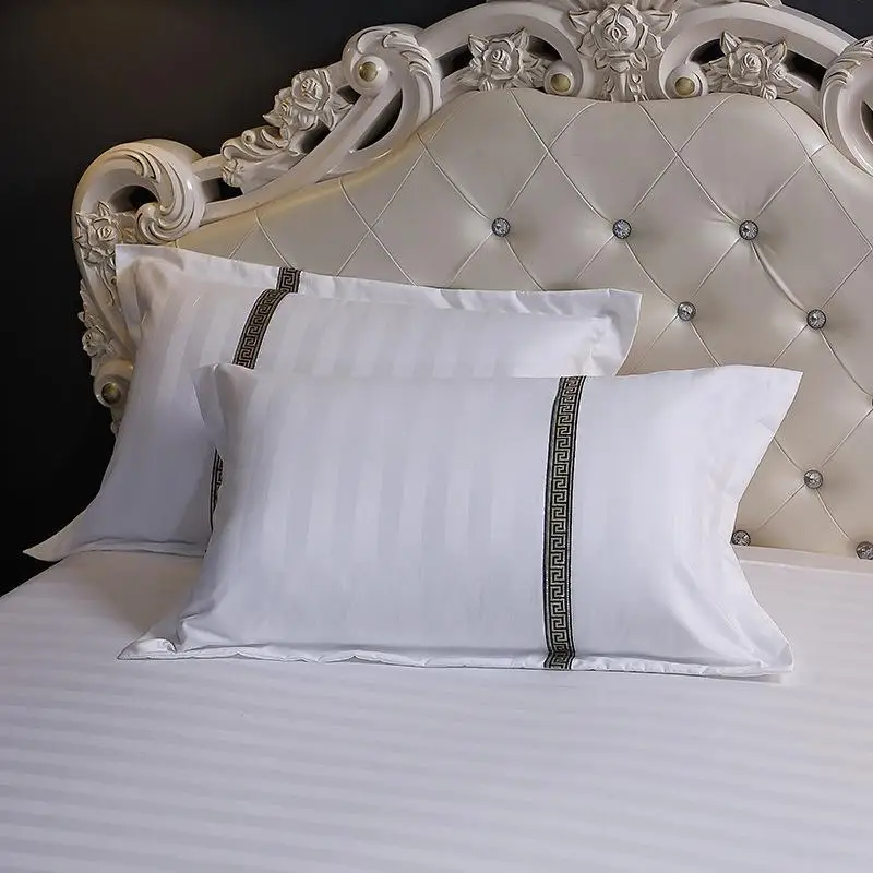 Five-Star-Hotel-Single-Gray-Pillowcase-Hotels-Apartment-Inn-White-Bedding-Washable-Hospital-Use-Pillow-Cover