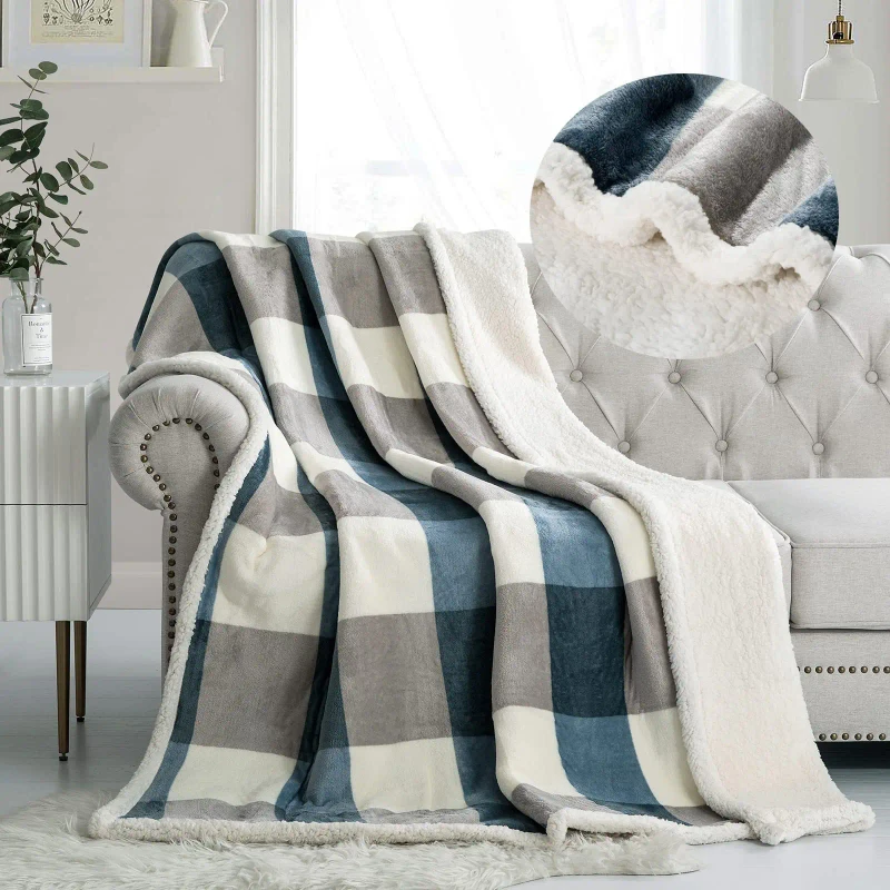 Flannel-Double-Sided-Plaid-Throw-Blanket-Thick-Lint-Free-Anti-Pilling-Bed-Cover-for-Home-Sofa-Camping-All-Season-Holiday-Gift