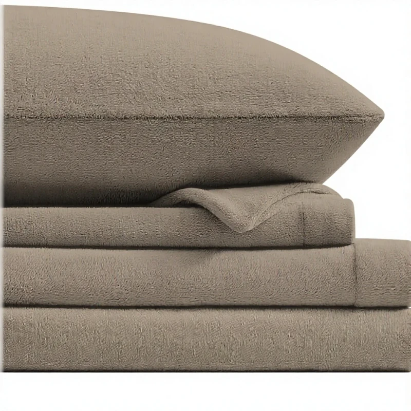 Flannel-Fleece-100-Polyester-King-Size-Sheet-Set-Ultra-Soft-Anti-Static-4-Piece-1-Fitted-80x78-1-Flat-Sheet-2-Pillowcases