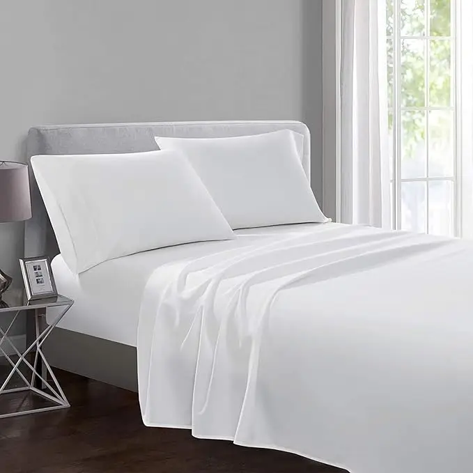 Flat-Fitted-Sheet-Pure-100-Bamboo-Fiber-Fabric-King-Queen-Twin-Bed-Sheets-Comfort-Bed-Sheet