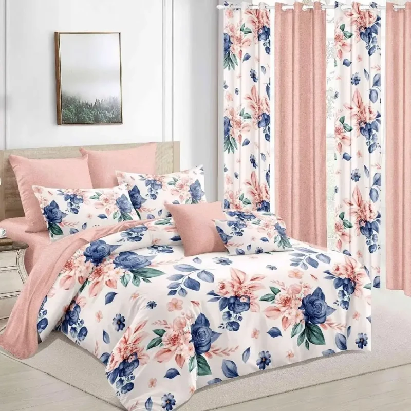 Floral-3D-Digital-Printed-100-Polyester-Bedroom-Curtains-Bed-Sheets-Bedding-Set-Curtain-for-Home-Hotel