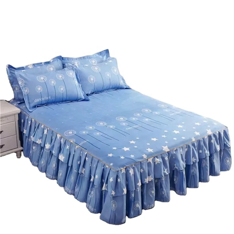 Floral-Printed-Microfiber-100-Polyester-Bed-Sheet-Set-Including-Fitted-and-Pillowcases-for-Bedroom