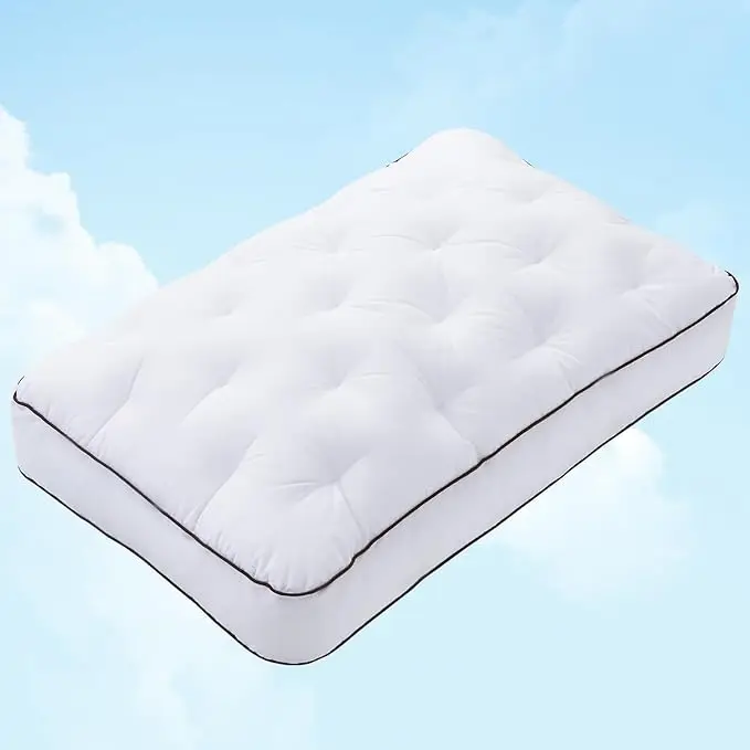 Fluffy-Down-Alternative-Polyester-Pillows-100-Cotton-Shell-Bed-Pillow