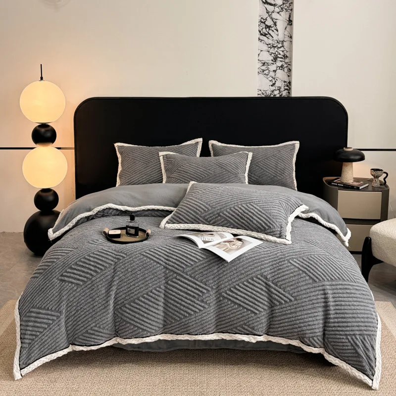 Fluffy-Queen-Comforter-Set-Super-Soft-Sherpa-Grey-Printed-Winter-Fuzzy-Bedding-Luxury-Warm-Winter-Bedding-Set-Comforter-Size