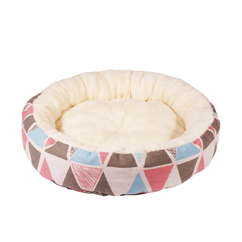 Foldable-Durable-Soft-Eco-Friendly-Multi-functional-Pet-Warm-Kitten-Winter-Supplies-Cotton-Linen-Solid-Beds