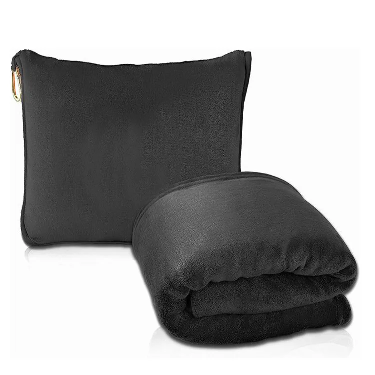 Foldable-Lightweight-Hand-Luggage-Sleeve-Backpack-Clip-Travel-Airplane-2-in-1-Pillow-Blanket